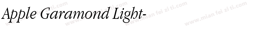 Apple Garamond Light字体转换